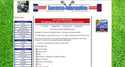 Desktop Screenshot of lacrosse-information.com
